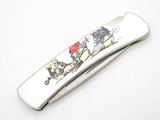 Vtg Buck 525 Gent PRCA Pro Rodeo Cowboy Boot Folding Lockback Pocket Knife