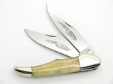 Vtg Parker Custom Series Seki Japan Bone Large Folding Hunter Trapper Knife