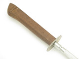 Vtg Steel Sharpening Rod K-90/N Japan 7" Wood Cutlery Kitchen Knife Stone