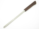Vtg Steel Sharpening Rod Japan 7" Wood Cutlery Kitchen Knife Stone