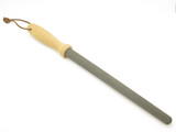 Vintage Stone Sharpening Rod Japan 9.5" Wood Cutlery Kitchen Knife Steel