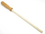 Vtg Ceramic Sharpening Rod Japan 10" Wood Cutlery Kitchen Knife Stone - Crack
