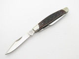 Vtg 1991 Buck 303 Cadet Stockman 3 Blade Folding Pocket Knife Brown Bone