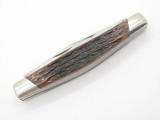 Vtg 1991 Buck 303 Cadet Stockman 3 Blade Folding Pocket Knife Brown Bone