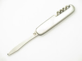 Vintage 1960s Seki Japan Stainless Fixed Knife Corkscrew Can Tool Kit