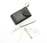Vintage 1960s Rostfrei Seki Japan Folding Stainless Knife Small Tool Kit Pouch