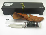 Buck 192 Vanguard ATS-34 Custom Shop Buffalo Horn Fixed Blade Hunting Knife