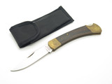 Vintage 1970s Explorer Imai Seki Japan Folding Ebony Hunter Lockback Knife