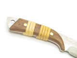 Vintage 1980s IC Cut Seki Japan VG-10 Damascus Fixed Blade Hunting Skinner Knife