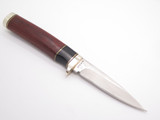 Vtg 1980s IC CUT Japan VG-10 San Mai Damascus Fixed Blade Hunting Knife