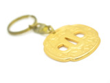 Vintage 1980s Gold Tsuba Seki Japan Small 1" Folding Bamboo Keychain