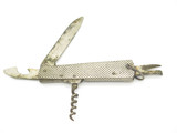 Vintage Unmarked Metal Folding Multi Tool Corkscrew Can Opener Knife