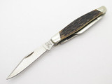 Vtg 1989 Buck 303 Cadet Stockman 3 Blade Folding Pocket Knife Brown Bone