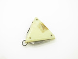 Vintage '70s Prototype Seki Japan Miniature White Folding Triangle Pocket Knife