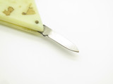 Vintage Prototype Seki Japan Miniature White Folding Triangle Pocket Knife