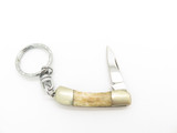 Vintage 1980s Frost & Son Bone 2.25" Mini Folding Pocket Keychain Knife