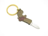 Vintage '70s El Patio Ranch Seki Japan Miniature Derringer Pistol Keychain Knife