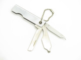 Vtg 1980s Seki Japan Stainless Gentleman Folding Pocket Knife Multi Tool