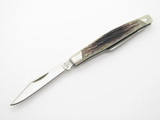 Vtg 1992 Buck 305 Lancer Small 2 Blade Folding Pocket Knife Bone Handle