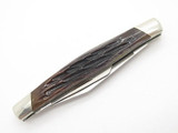Vtg 1992 Buck 305 Lancer Small 2 Blade Folding Pocket Knife Bone Handle