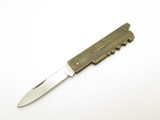 Vintage Prototype 10 Seki Japan Small 3" Brass Locomotive Folding Pocket Knife