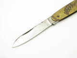 Vintage 1980s Seki Japan Brass Flower Folding 3.25" Stainless Pocket Knife