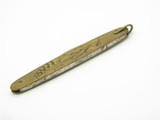 Vintage 1980s Seki Japan Brass Flower Folding 3.25" Stainless Pocket Knife