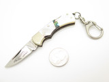 Vintage National Blade Japan Abalone Pearl 2.25" Folding Pocket Keychain Knife