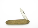 Vintage Seizo Imai Seki Japan Brass Handle Dog Gentleman Folding Pocket Knife