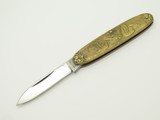 Vintage 78-82 Parker Brothers Seki Japan Brass Handle Dog & Horse Folding Knife