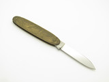 Vintage 78-82 Parker Brothers Seki Japan Brass Handle Dog & Horse Folding Knife