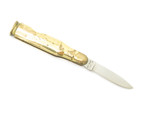 Vintage Valor Rifleman Bullet Seki Japan Small 2.5" Brass Folding Pocket Knife