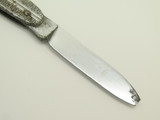 Vintage Unmarked Decorative Metal Handle Double Blade 3.25" Folding Knife