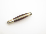 Vintage Virginia Rostfrei Seki Japan Small Wood 2" Folding Lockback Pocket Knife