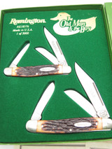 1998 Remington UMC Re18576 Old Man & Boy Stockman Folding Pocket Knife Set