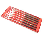 6 Mid Century Danish Modern Style Japan Wood Two Prong Forks
