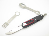 Vintage 1980s Tatou Camping Multi Tool Knife France Inox Can Opener Utensils