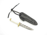 Custom Handmade Canada Miniature Mini 2.5" Fixed Damascus Blade Knife