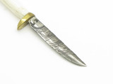 Custom Handmade Canada Miniature Mini 2.5" Fixed Damascus Blade Knife