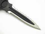 Vintage 1980s Explorer Seki, Japan Black Plastic Serrated 4.5" Blade Dagger