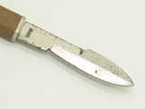 Vintage 1960s Seki Japan Scalpel 2" Blade Wood Handle Fixed Knife