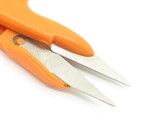 Vintage 1980s Seki Japan Stainless Steel 4.75" Orange U-Shaped Scissors