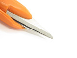 Vintage 1980s Seki Japan Stainless Steel 4.75" Orange U-Shaped Scissors