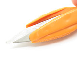 Vintage 1980s Seki Japan Stainless Steel 5" Orange U-Shaped Scissors