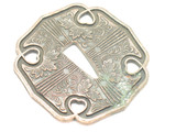Vintage 1980s Seki Japan Bronze Tone Tsuba 2.75" x 2.87"