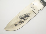Vtg Rigid RG-31 Tak Fukuta Seki Japan Fixed Bear Etch Hunting Knife Blade Blank