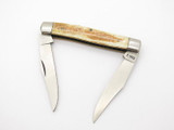Vtg Parker Seki Japan Smooth Bone Muskrat Folding Pocket Knife
