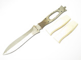 Vtg 1980s Magnum Tak Fukuta Stainless Fixed Dagger Knife Making 6" Blade Blank