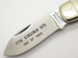 Vtg 1976 Virginia Bicentennial Stag Sunfish Toenail Folding Knife & Case