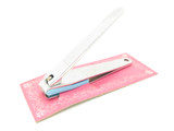 Vintage Seki Japan 4.25" White Pie Bow Family Size Nail Clippers